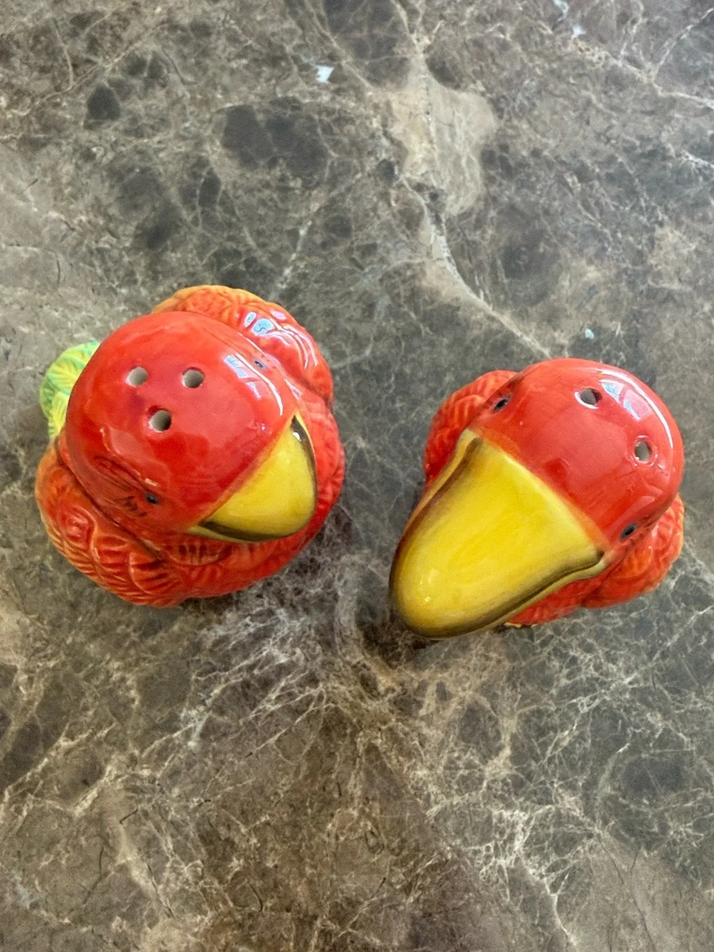 Vintage Adorable Pier One Imports Parrot Salt and Pepper Shakers